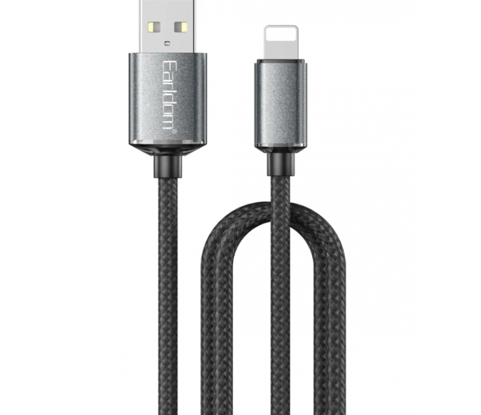 Earldom EC-200L 2m 3A USB To Lightning Hızlı Şarj Kablosu - Siyah