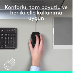 Logitech M90 USB Optik Kablolu Mouse - Siyah